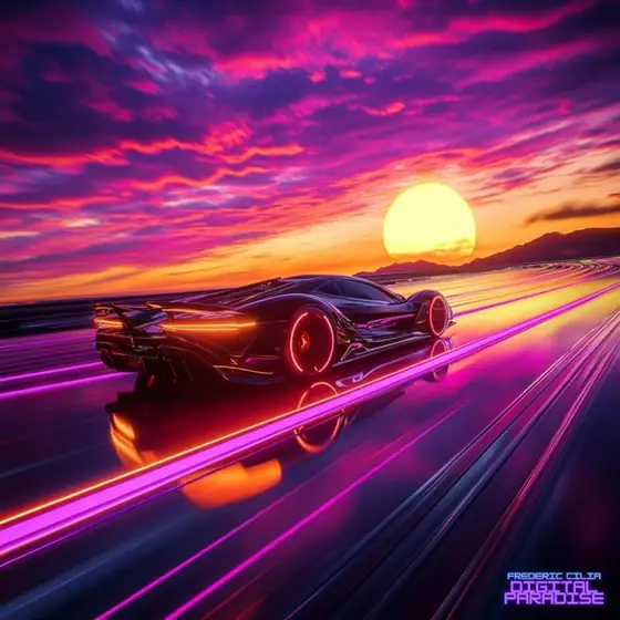 Paradis numerique avec starboy synthwave